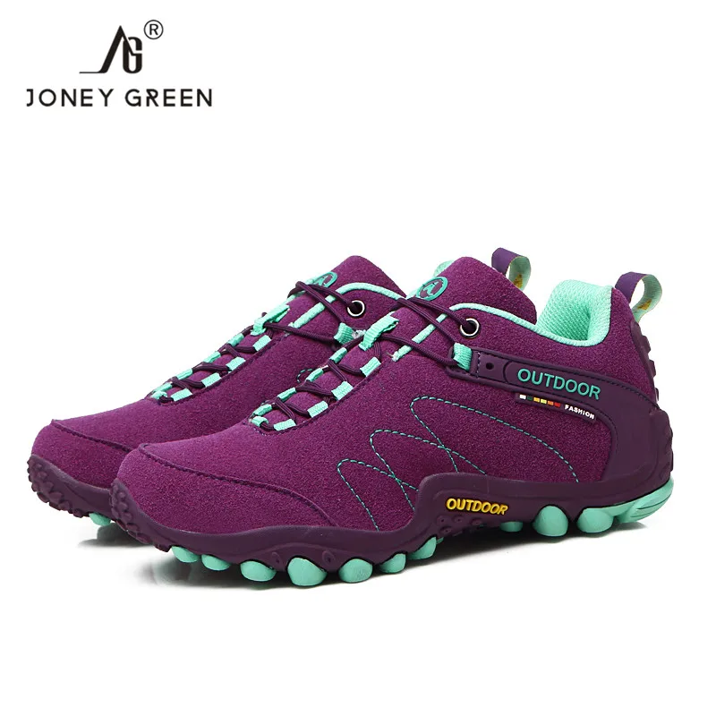 

Women Leather Climbing Shoes Outdoor Mountain Trekking Shoes Men Women's Hiking Shoes Waterproof Leather Outdoor Sports Shoes