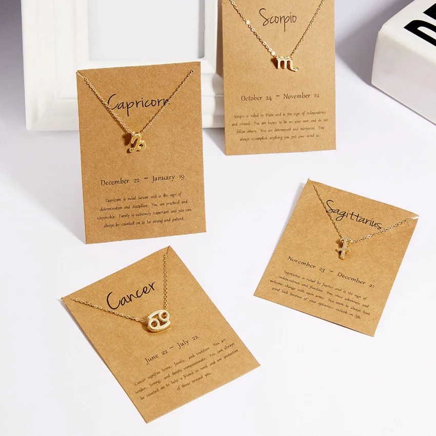 Женское ожерелье с созвездиями Cxwind 12 знаков зодиака подвеска чокер подвеской в