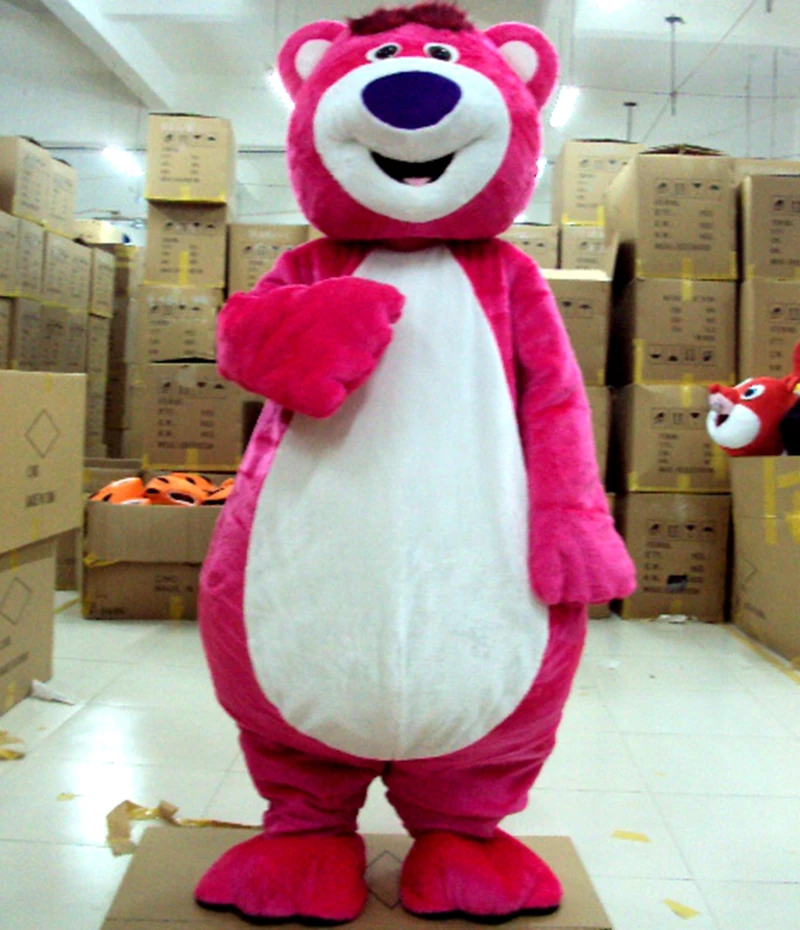 

Pink LOTSO Bear mascot costume Adult Character Costume Fancy party Dress Cute Dolls mascotte costum Cosplay Outfits Adult Size
