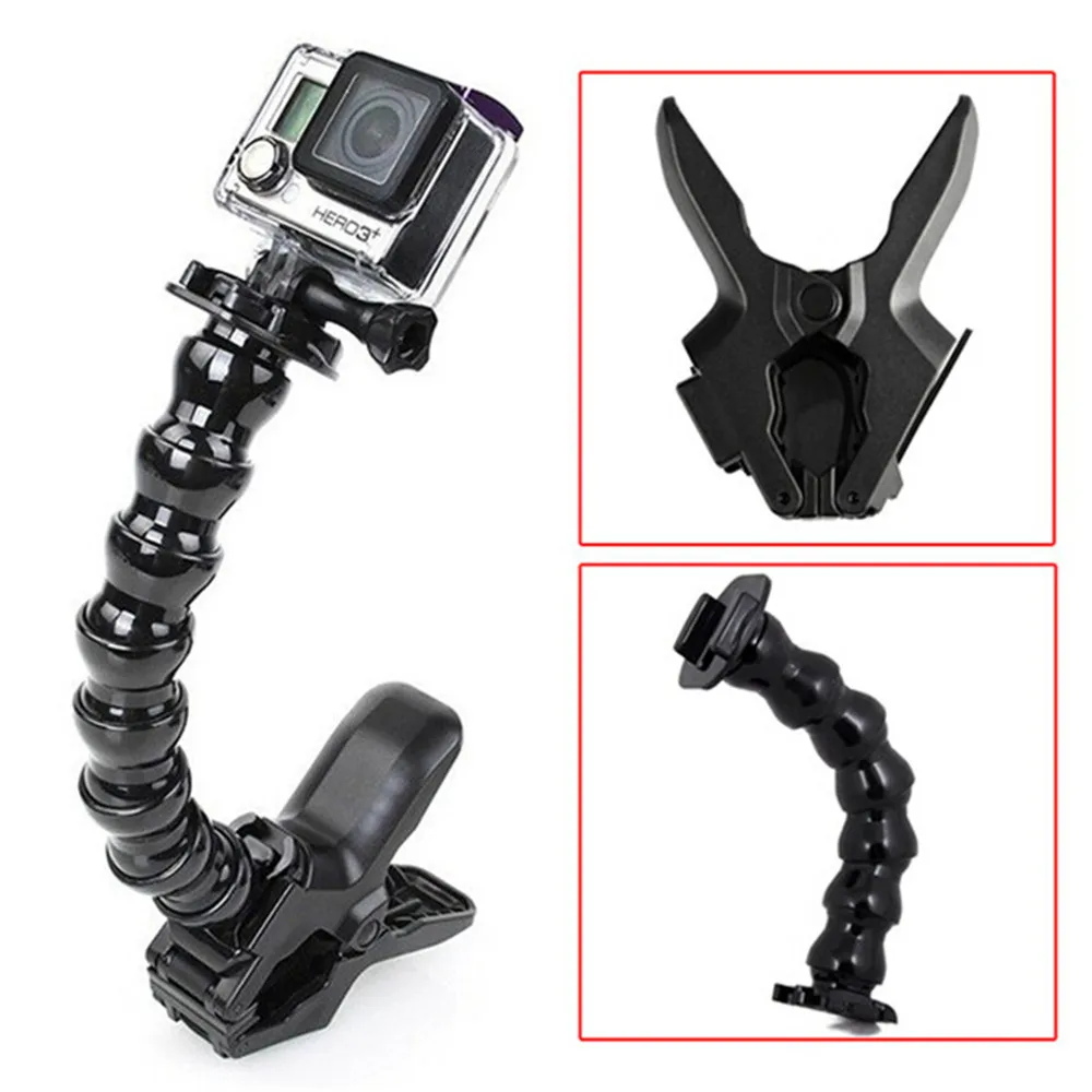 Держатель с зажимом и регулируемым гусиным кронштейном для Gopro Hero SJCAM SJ4000 SJ5000|jaws
