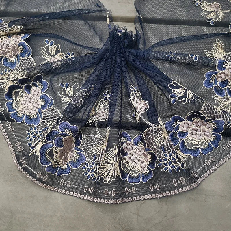 Различные цвета сетки Вышитые Тюль Кружева Ткань DIY юбка платье Cheongsam Ночное
