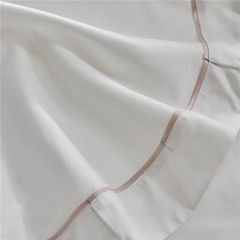 

Flowers Blossom Embroidery on White Bedding Set Queen King size Bedding set Sheet Egyptian cotton Bed Linen King Queen size 4Pcs