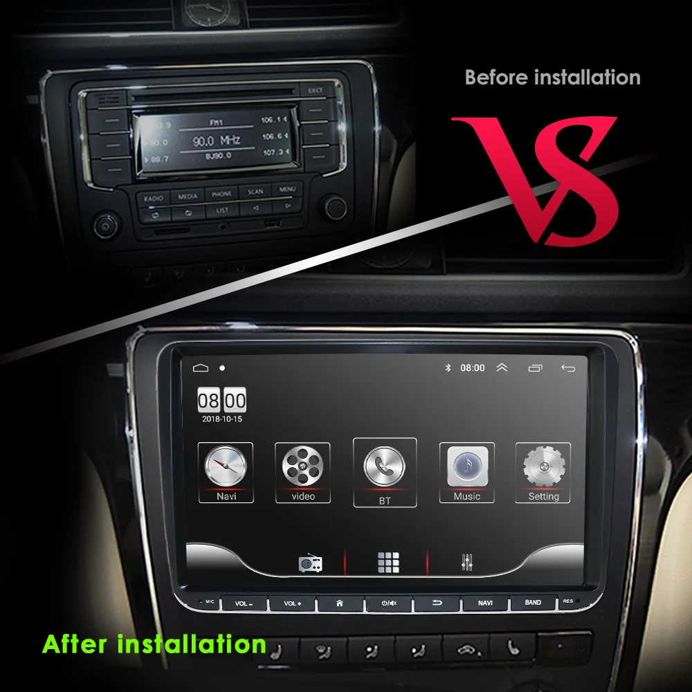 2Din автомобильный мультимедийный плеер 2G ram Android 9,0 gps для V W/Golf/Tiguan/Skoda/Fabia/Rapid/Seat/Leon/Skoda RDS стальное управление колесами