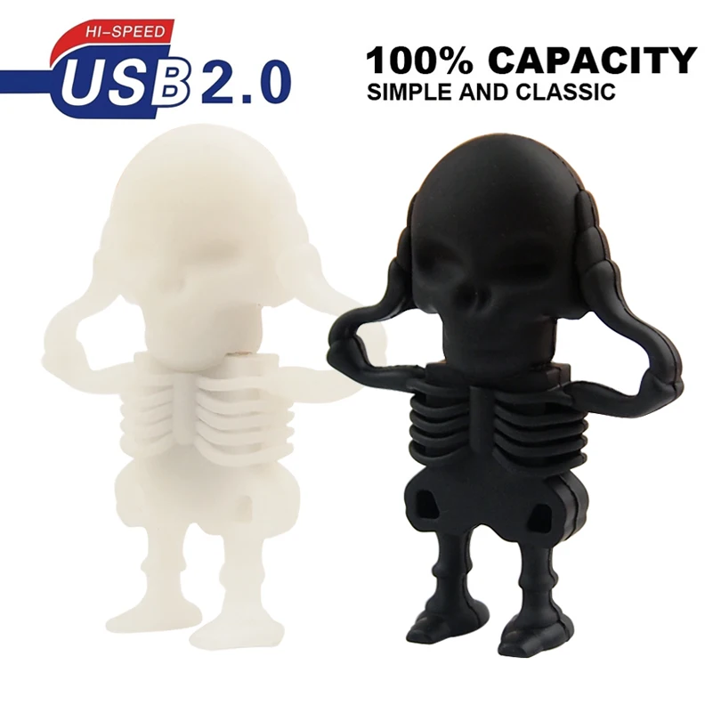 Хэллоуин крутой USB флэш накопитель мини Флешка забавная карта памяти Флеш 32 Гб 64