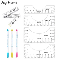 4pcs t shirt ruler guide alignment tool to center designs with water erasable pen for men women t shirt clothing design ruler