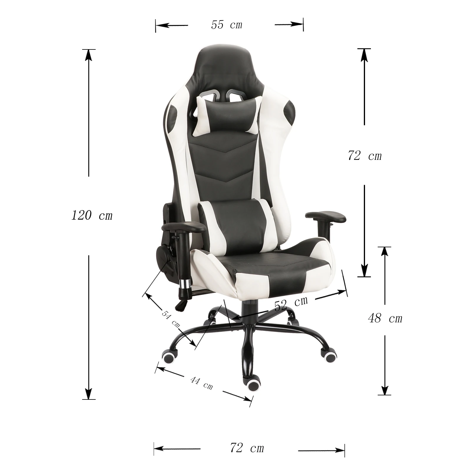 

Gaming Chair Office Chairs 180 Degree Reclining Computer Chair Comfortable Executive Computer Seating Racer Recliner Pu Leather