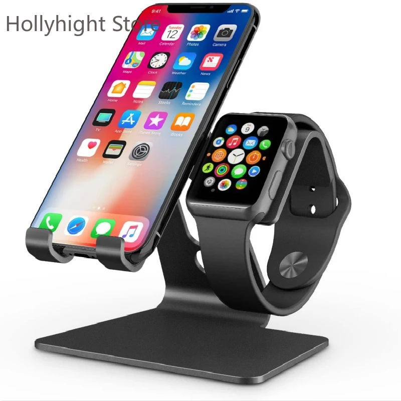 Подставка для Apple Watch hollyhigh 2 в 1 универсальная настольная подставка держатель IPhone