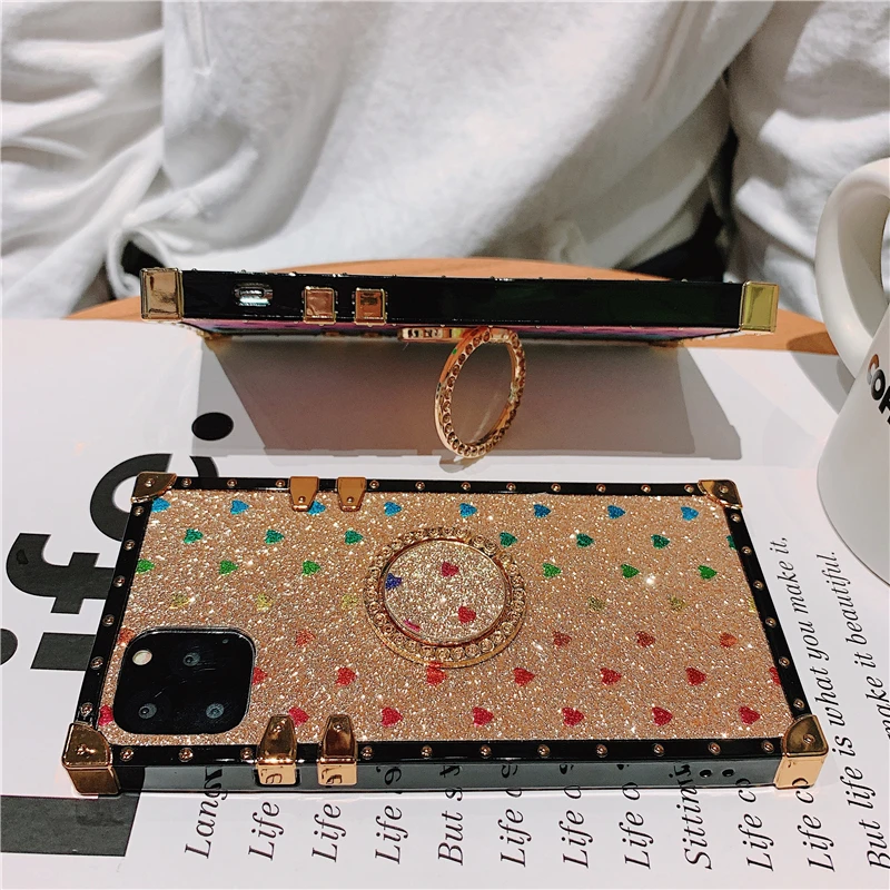 Роскошный блестящий квадратный чехол для телефона Huawei Nova 3 3i Honor 8X 10 10i 20 Lite Модный