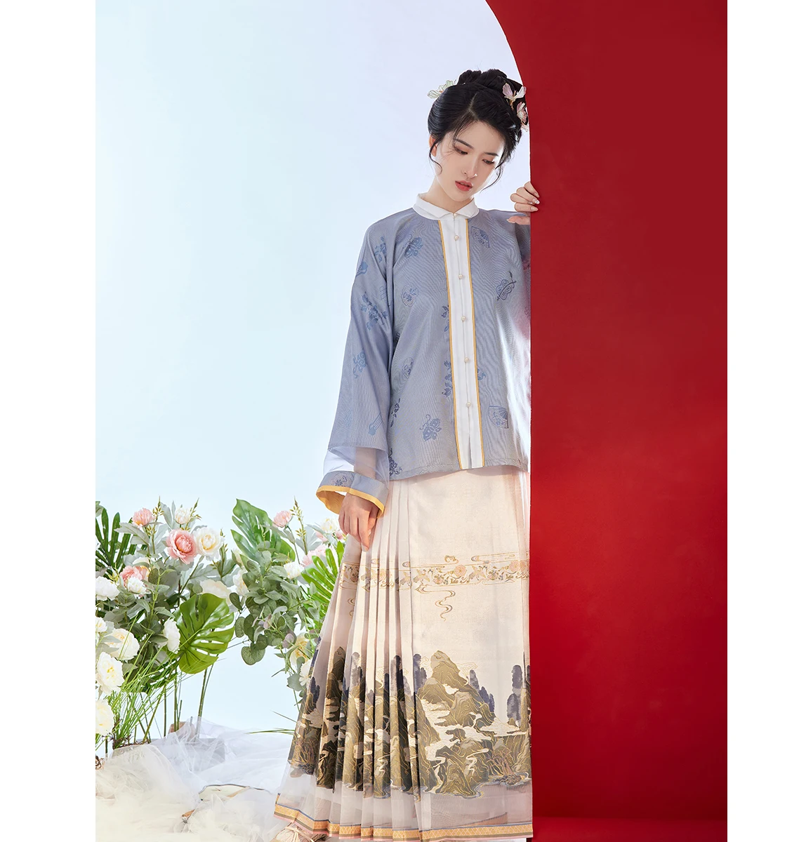 Женский традиционный костюм Hanfu в традиционном китайском восточном стиле с