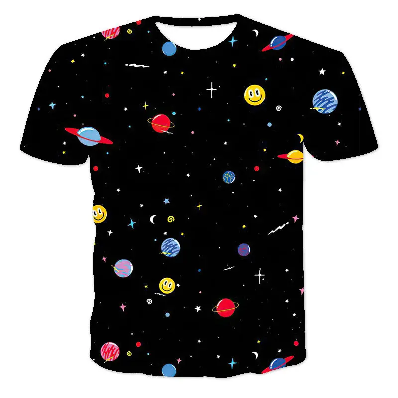 

Anime Cartoon 2021 Spring/Summer Boys Girls 3D Pattern Short Sleeve T-Shirt O-Neck Girls Boys Hip Hop Trend Anime Cartoon 4T-14T
