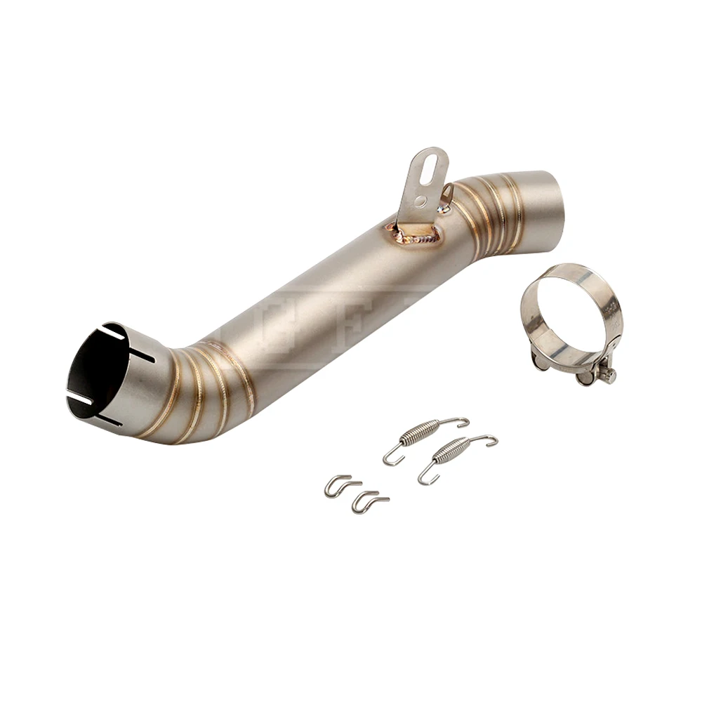 Stainless Steel Выхлопная труба глушителя мотоцикла для Aprilia RSV4 RSV 4 2009- титановый сплав 60,8 мм мото выхлопная система аксессуары - Цвет: Stainless Steel
