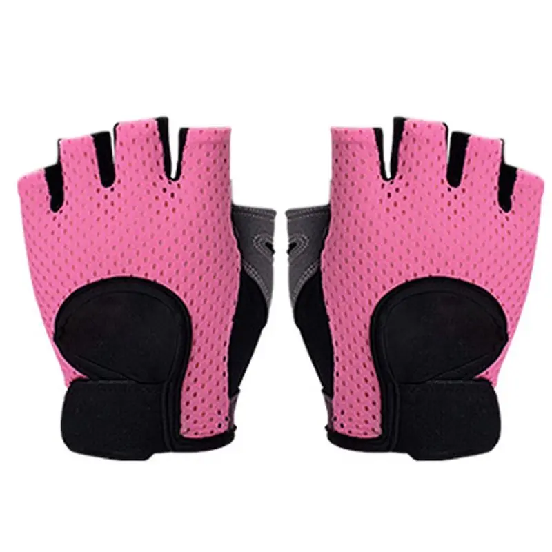 

Women Fitness Half Finger Gloves Breathable Mesh Training Weightlifting Mittens