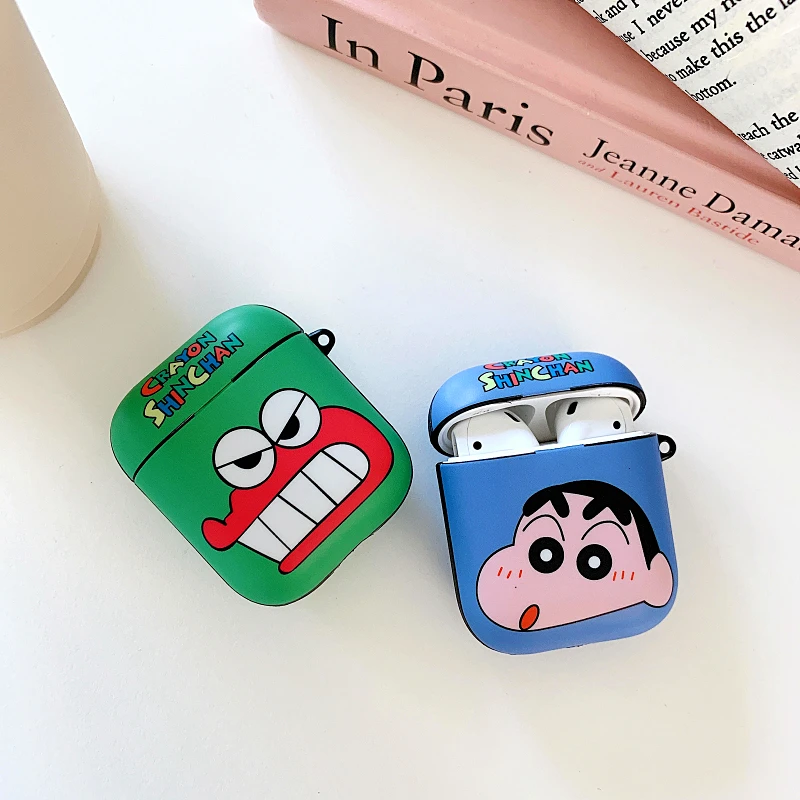 Япония милый TOHATO крокодил карандаш Shin-chan Shinnosuke Nohara наушники IMD Чехлы для Apple Airpods 2 силиконовый защитный чехол