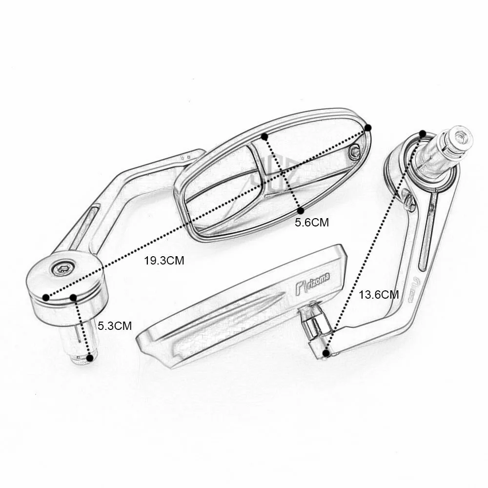 Алюминиевые боковые зеркала заднего вида с ЧПУ для Руля Мотоцикла Husqvarna Svartpilen 401