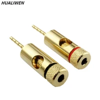 2pcs fever needle banana head speaker 4mm speaker cable plugs pure copper gold plated banana plugs
