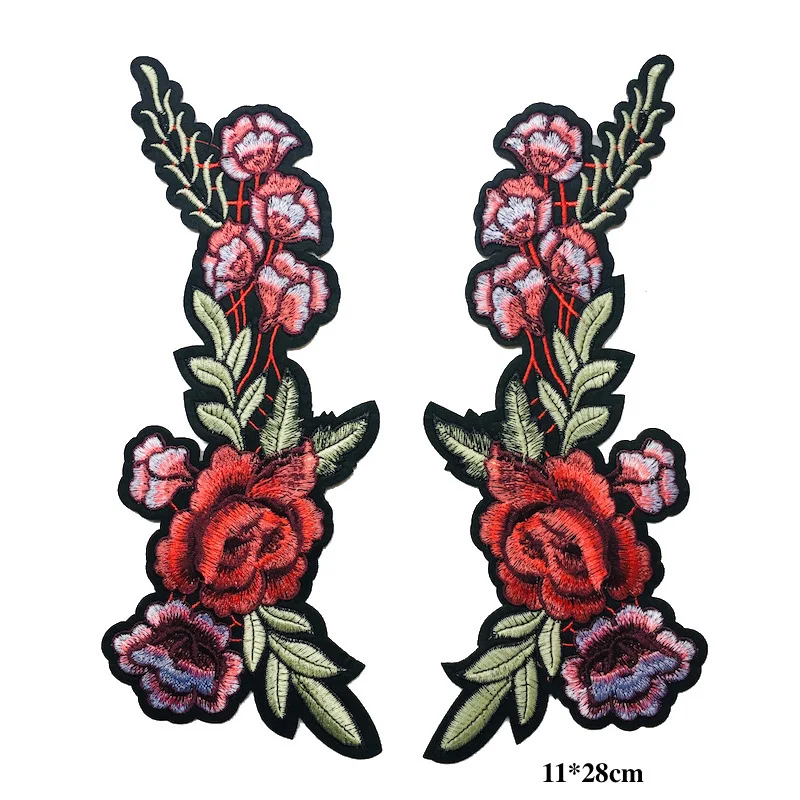 1Pair Iron On High Quality Fashion Brand New Exquisite Embroidery DIY Lace Flowers Applique Sewing Crafts Decoration LSHB491 | Дом и сад