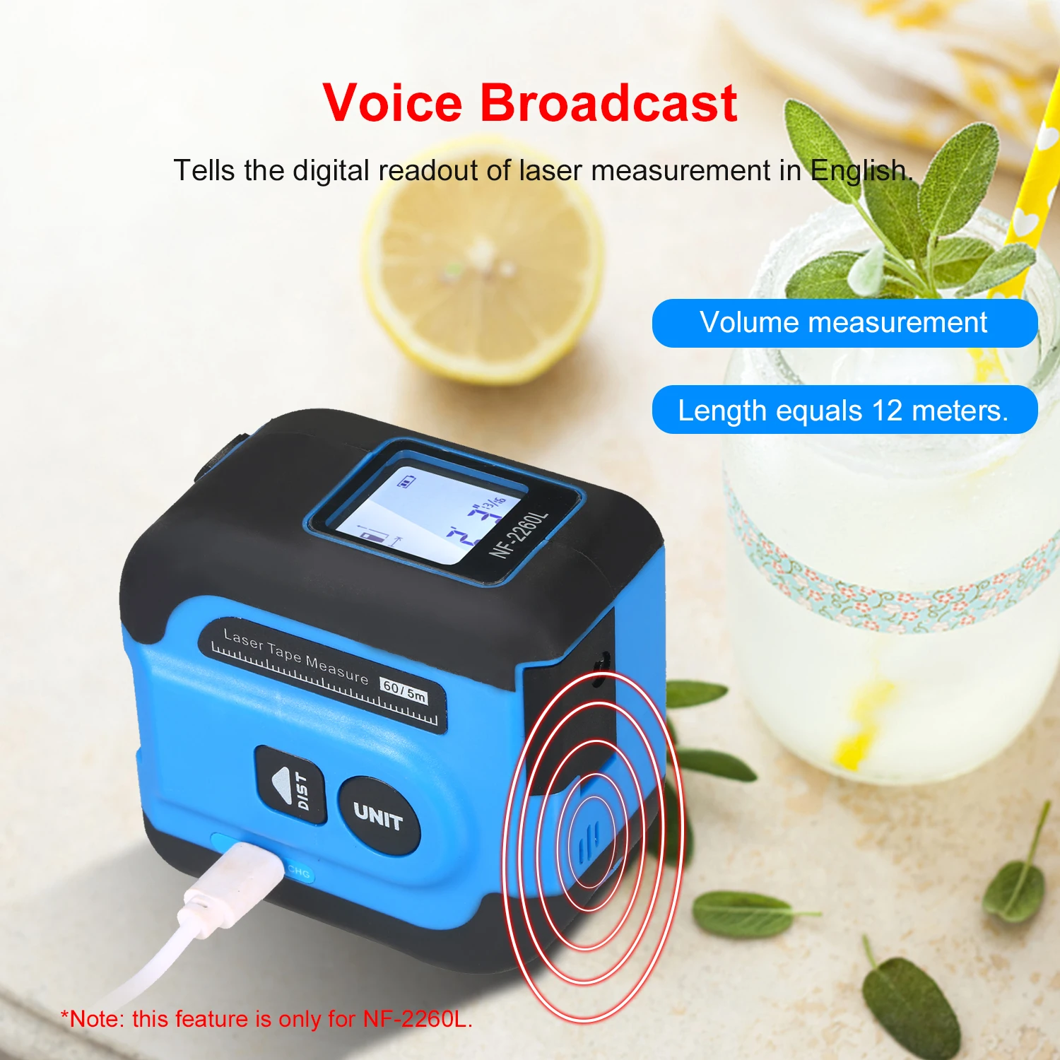 Цифровая измерительная лента 2 в 1 лазерный измеритель расстояния 13 футов