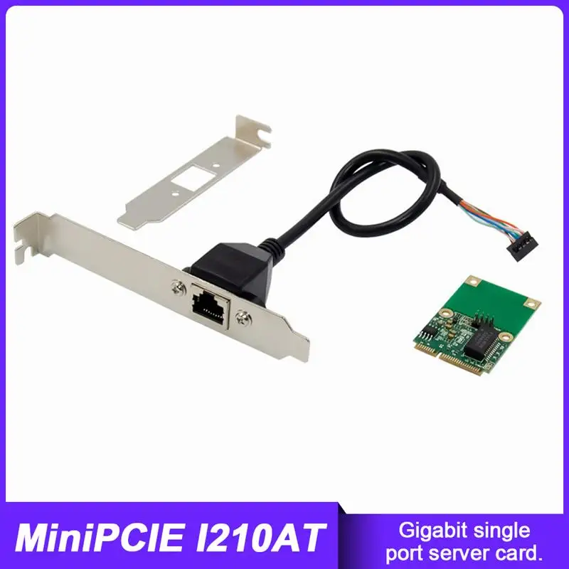 

Мини PCIE LAN Серверная сетевая карта I210AT один порт высокоскоростной RJ45 1000M Ethernet конвертер адаптер для компьютера