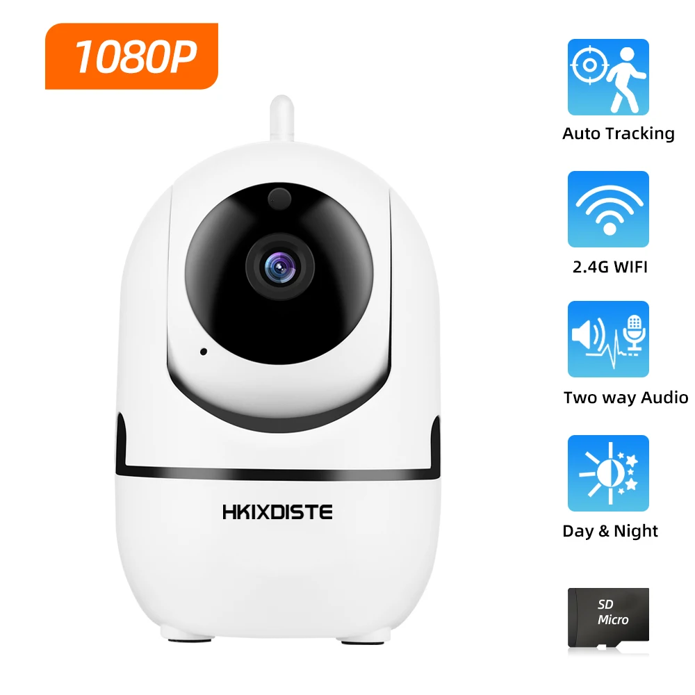 

H.265 1080P Cloud IP Camera Auto Tracking Surveillance Camera Home Security Wireless WiFi Network CCTV Camera Baby Monitor Audio