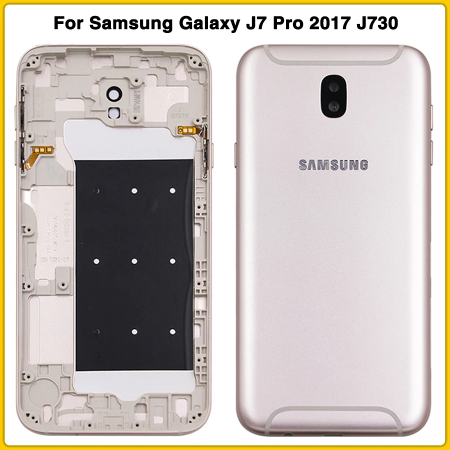 Новый J730 корпус батареи Чехол для Samsung Galaxy J7 Pro 2017 J730F SM 730F батарея задняя крышка