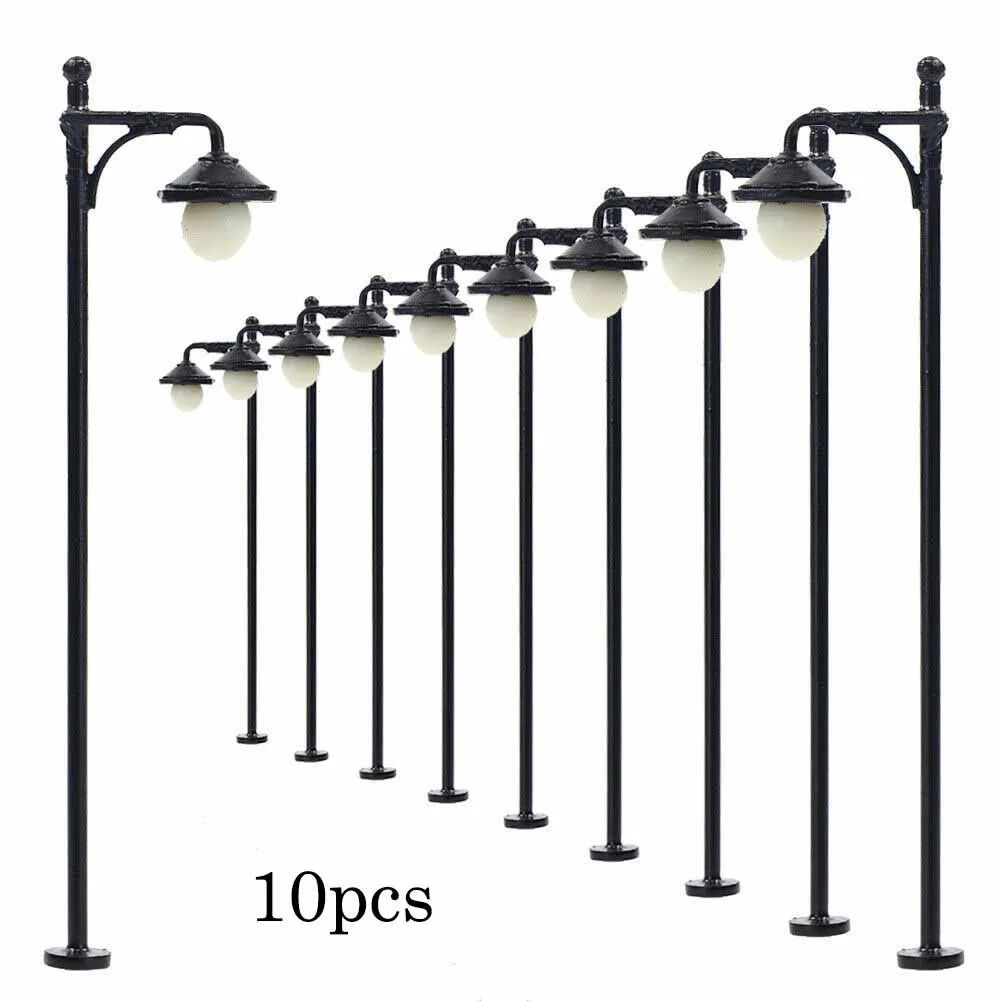 10 шт. модельные светодиодные лампы 65 мм Калибр H0 / 00 светильник онари уличные