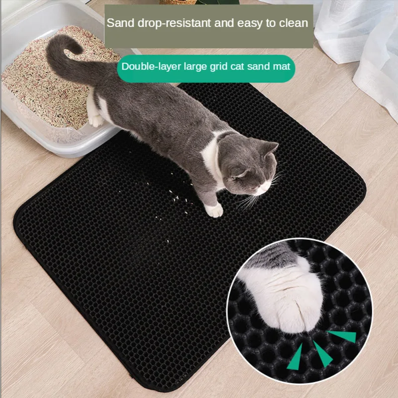 Коврик для кошачьего туалета с защитой от пояса большая двухслойная доска