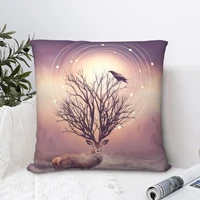 in the stillness square pillowcase cushion cover funny zip home decorative polyester pillow case for room simple 4545cm