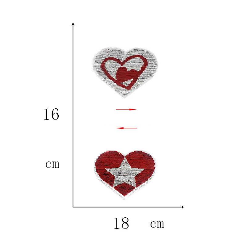 Нашивки с двусторонними блестками Star Love для шитья одежды детская футболка