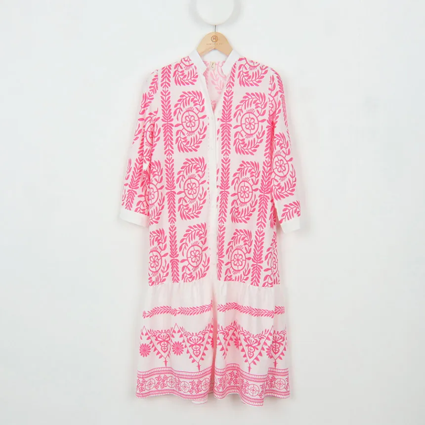 Женское длинное платье рубашка с принтом винтажное однобортное праздничное