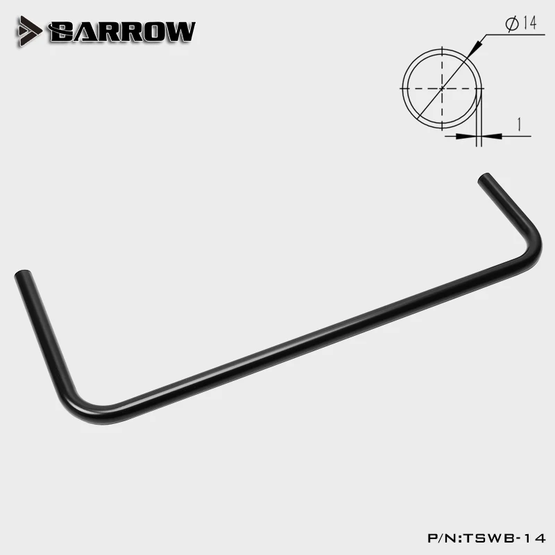 Barrow хромированный двойной коленчатый медный жесткий трубчатый 14 мм черный
