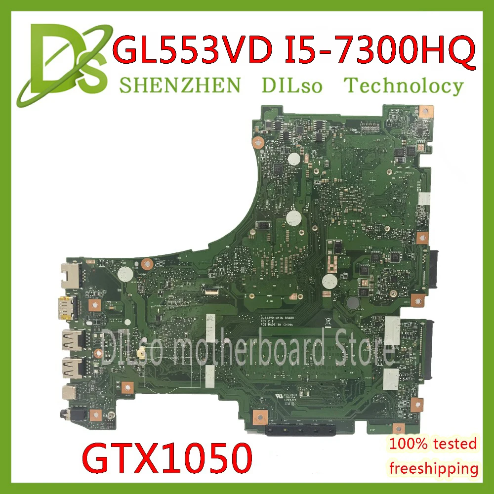 KEFU GL553VD для ASUS GL553V GL553E GL553VW материнская плата ноутбука I5-7300HQ GTX1050-2G тест