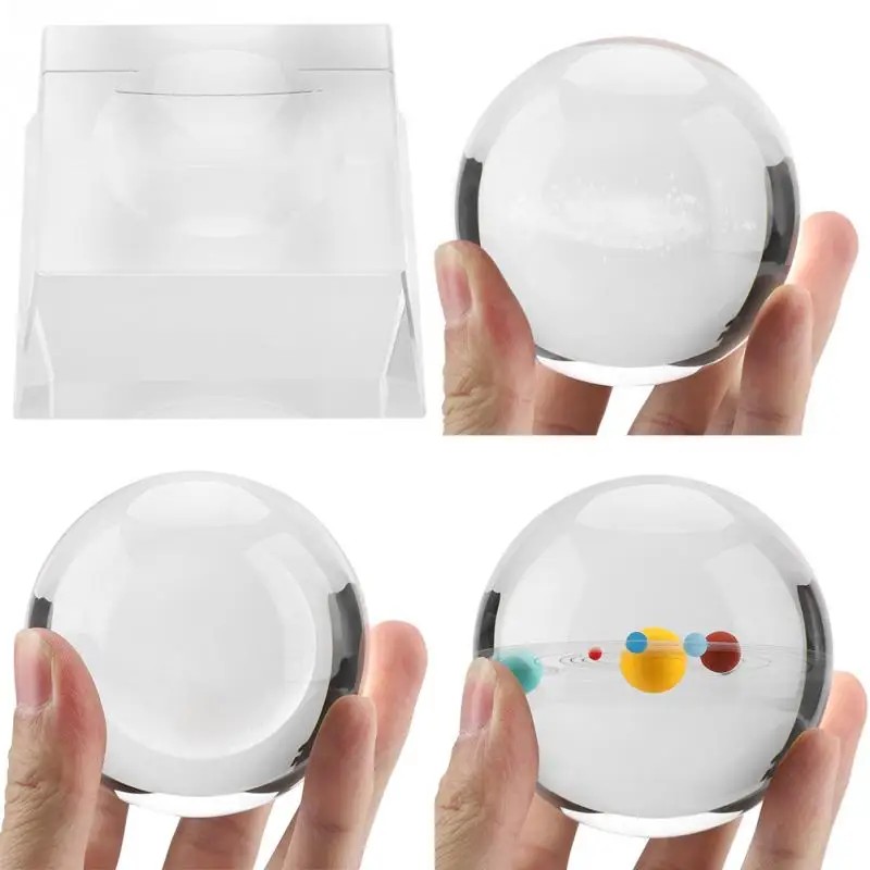 Прозрачный 3D Галактический Солнечный Шар 8 см хрустальный шар лазерная