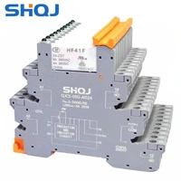 shqj qjcs slim relay hf41f 24 zs 12 zs 5v 12v 24v 230v 6a 1co slimssr relay mount on screw socket with led wafer relay