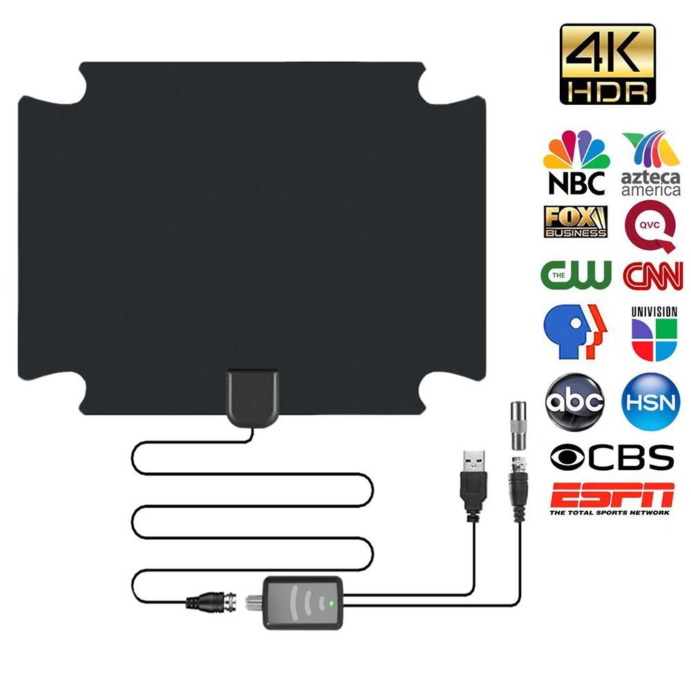 Комнатная усиленная цифровая антенна HDTV линия сигнала телевизора 80 1000