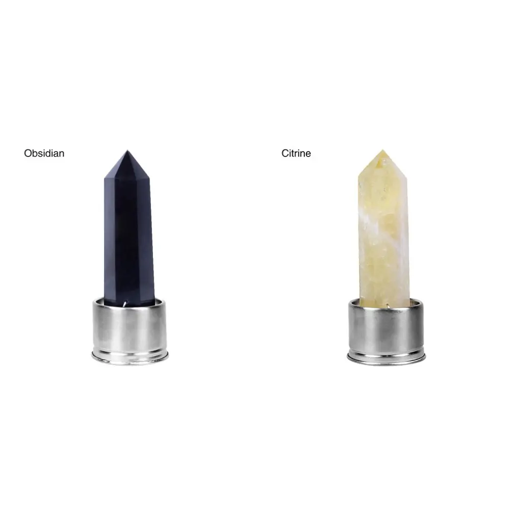 

Natural Quartz Gemstone Glass Water Bottle Direct Drinking Glass Cup Crystal Stone Obelisk Healing Wand Glass Bottle Dropship