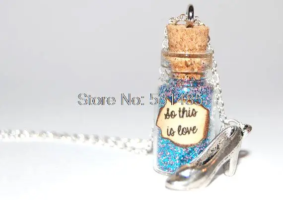 

12 шт./лот серебряное ожерелье ручной работы с стеклянной бутылкой так что это сообщение о любви