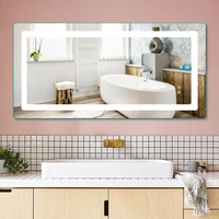 smart led bathroom mirror double key mode single white dimmingenvironmental protection high definition silver mirror fog proof