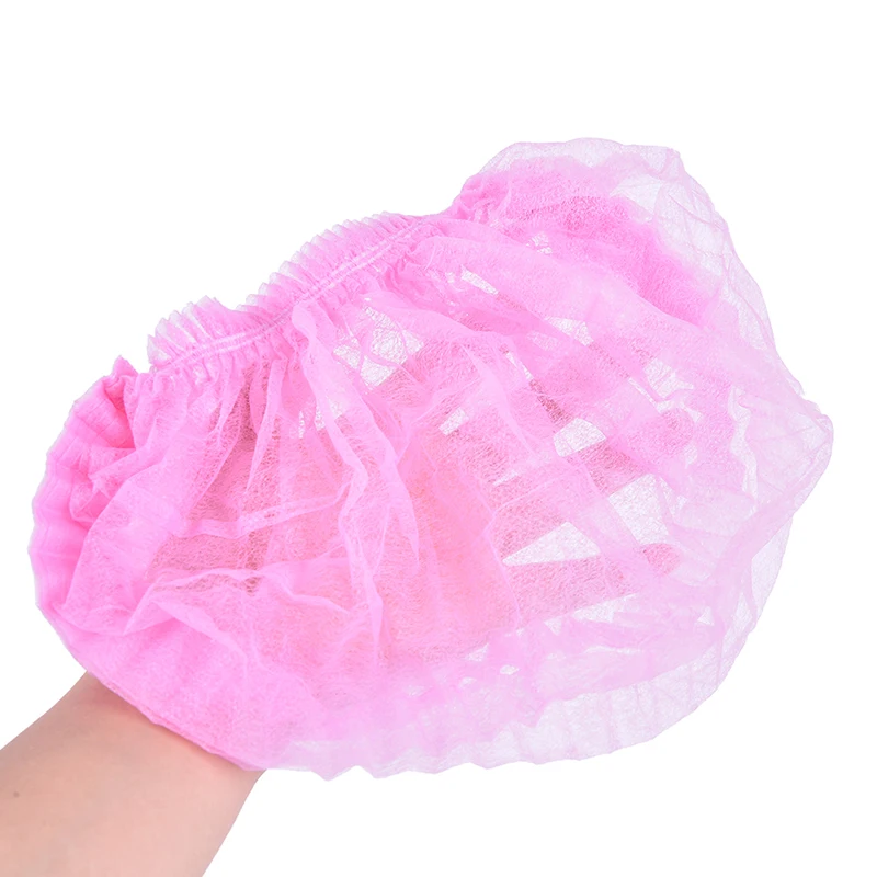 100 шт. розовая одноразовая сетка для волос с буфером кухонный медицинский