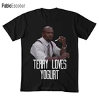 Бруклин девять махровая футболка с принтом йогурта Терри Бруклин девять Бруклин 99 серия