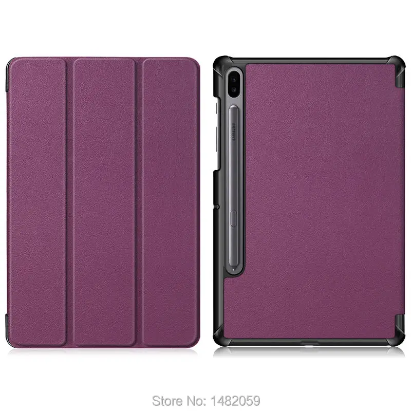 purple Чехол для samsung Galaxy Tab S6 SM-T860 SM-T865 10,", чехол для планшета с Умной подставкой для, чехол для samsung Tab S6 - Цвет: purple