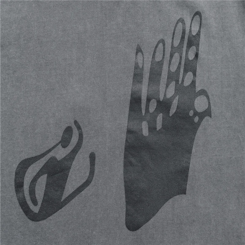 

Men's 2021 and Women's Fashion Washed Batik Made Old Short-sleeved Batik Gray Printed Mobile Phone Call Loose Short-sleeved