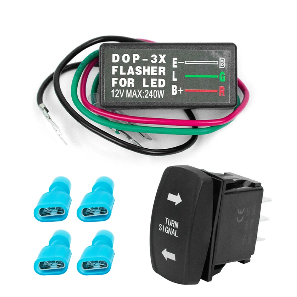 

12A 3Pin Electronic LED Flasher Relay for Car Motorcycle ATV UTV Off-Road Motorcycle Motor Turn Signal Bulb Hyper Flash