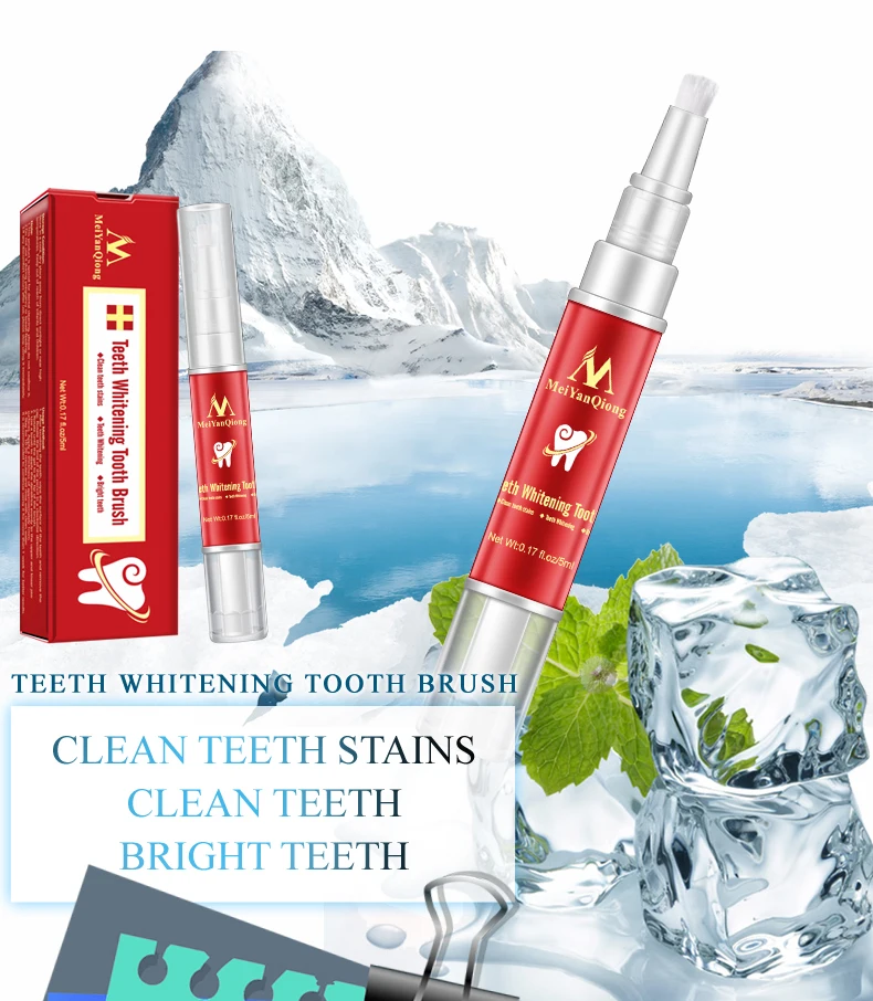 2 шт. отбеливающая ручка 5 мл удалить Красители Красота зубами Чистящая Щетка