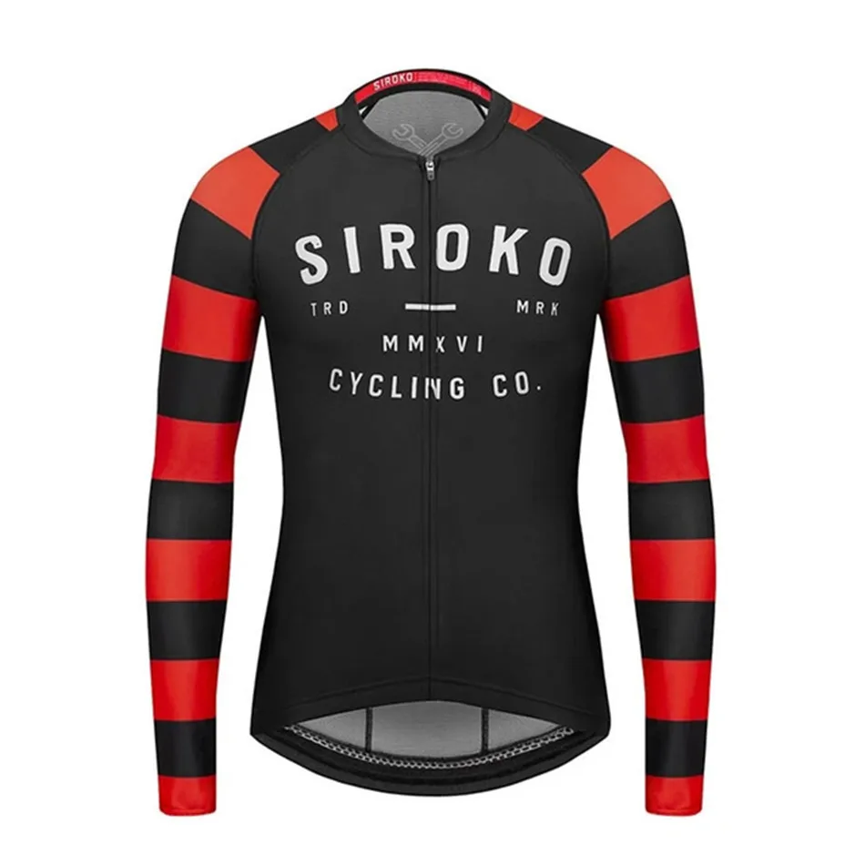 Stock Men Cycling Jersey Spring Autumn Long Sleeves High-Quality Breathable Tights Outdoor Team sportswear Bicycle Equipment