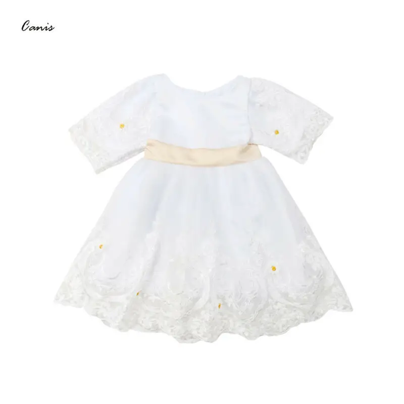 Emmababy платья принцессы с цветочным рисунком для маленьких девочек кружевные