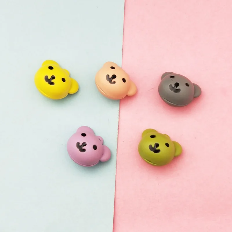 

Korean alloy accessories cartoon cute three dimensional Bear Earrings Pendant handmade DIY material jewelry stainless steel