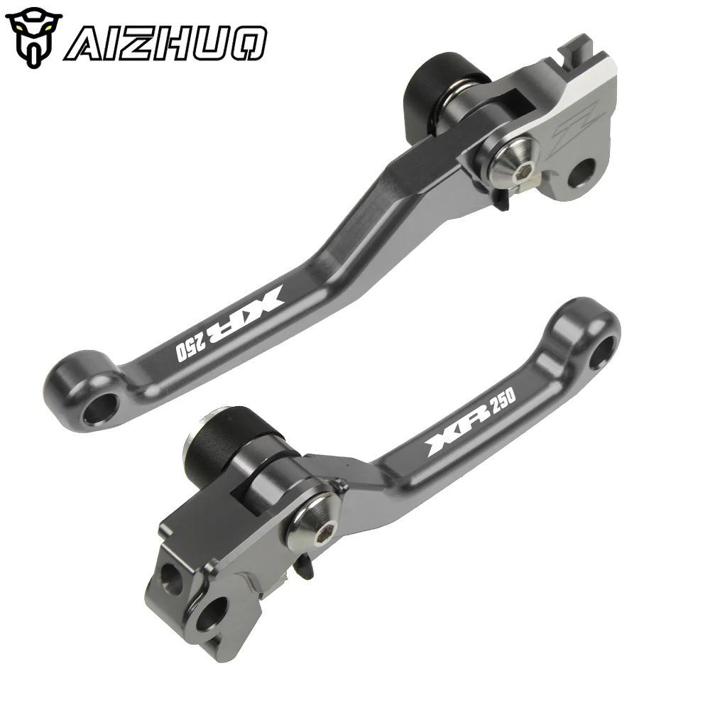 GRAY ЧПУ Сводные сцепные рычаги для HONDA XR250 XR 250 1995-2007 2006 2005 2004 2003 2002 мотоцикл рычаги для ДЕРТ Пит байка - Цвет: GRAY
