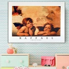 Настенный плакат с маленькими ангелами, систиной, Мадонной, Cherubini от Рафаэля, художественный принт, Картина на холсте для домашнего декора, декор детской комнаты