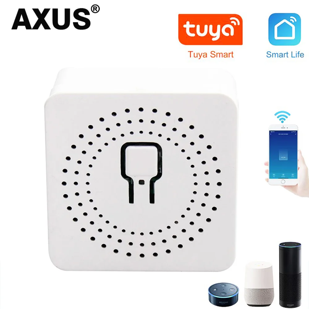 AXUS 16A мини TUYA Smart Wi Fi для переключателя сделай сам поддерживает связь с 2 мя способ
