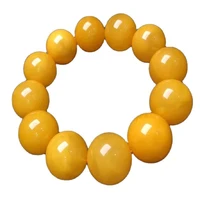 free delivery old honey chicken oil yellow hand string bead bracelet honey yellow beeswax beads of men and women
